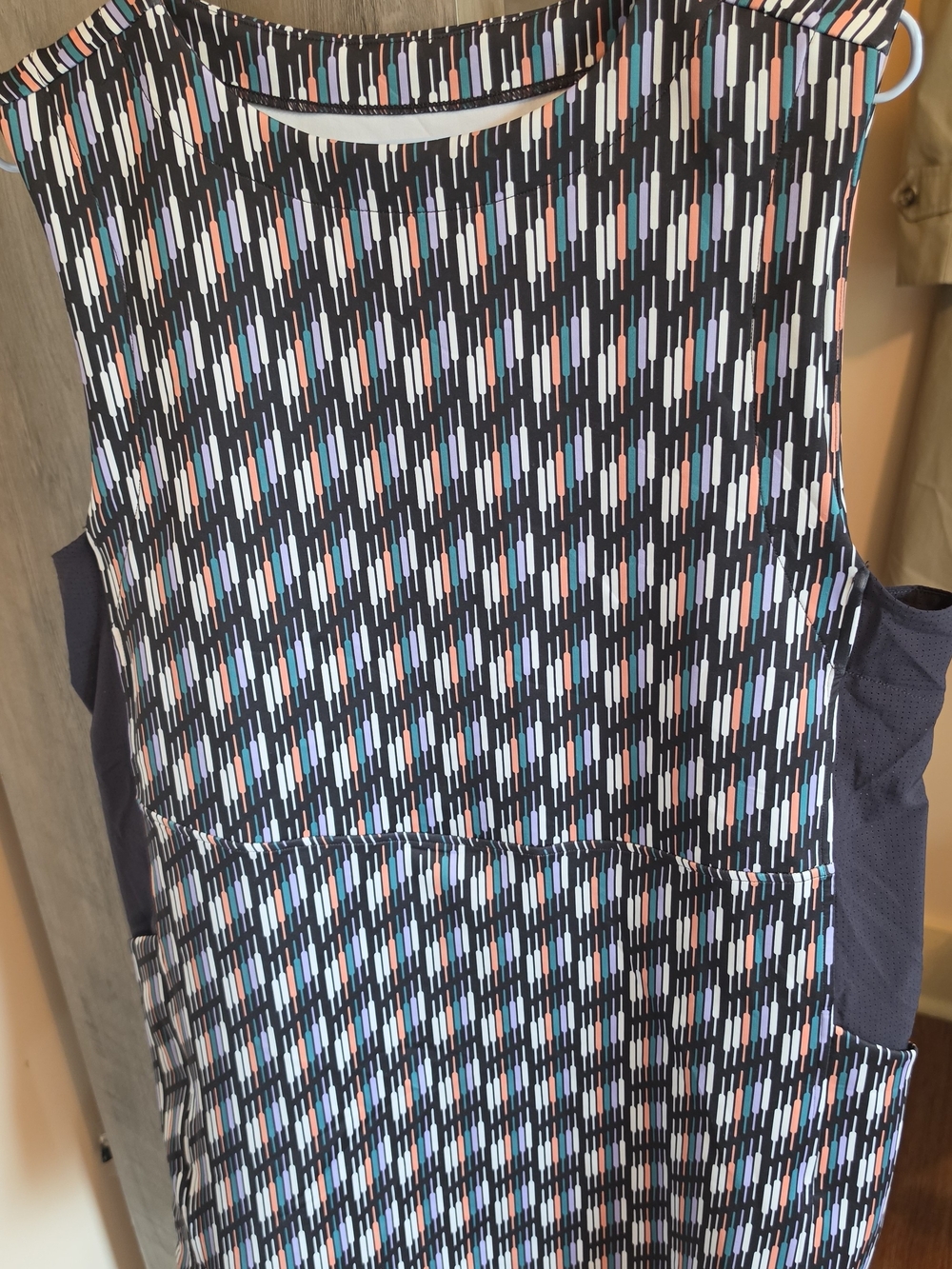 Bad Birdie Black Sheath Dress with Mint, Coral & Lavender Accents